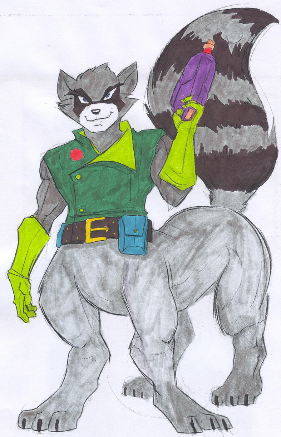 Rocket Raccoon Taur 1 - Colored