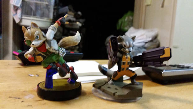 Fox McCloud and Rocket Raccoon Figurines