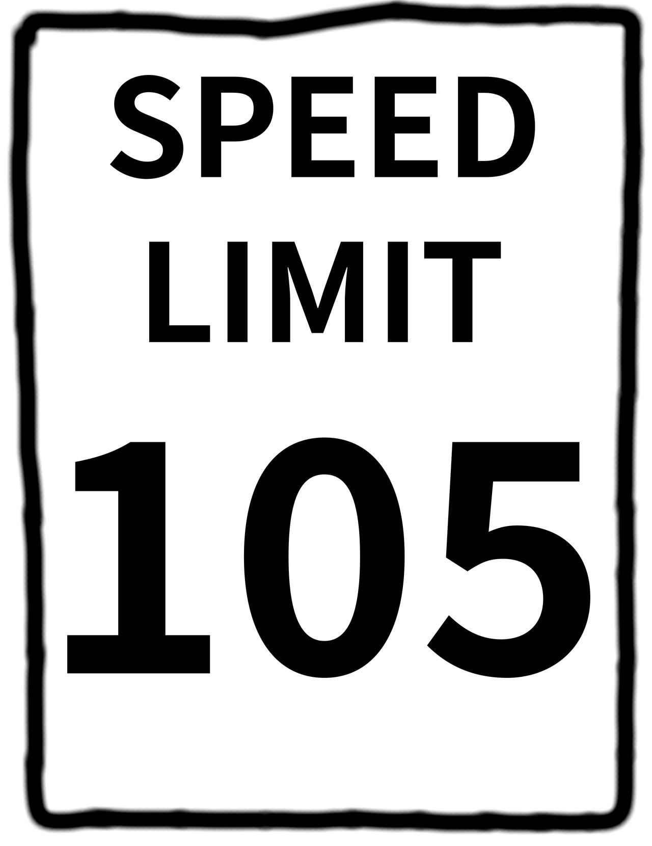 Speed limit 105 sign by Landenp2020 on DeviantArt