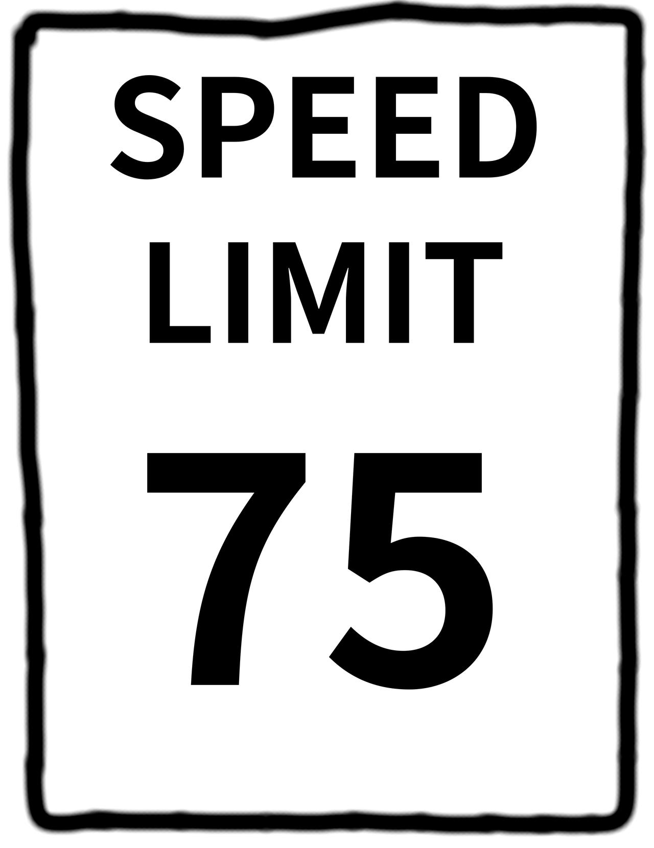 Speed Sign 75 Speed limit 75 sign by Landenp2020 on DeviantArt