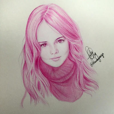 Monochromatic Drawing of Kristina Pimenova 