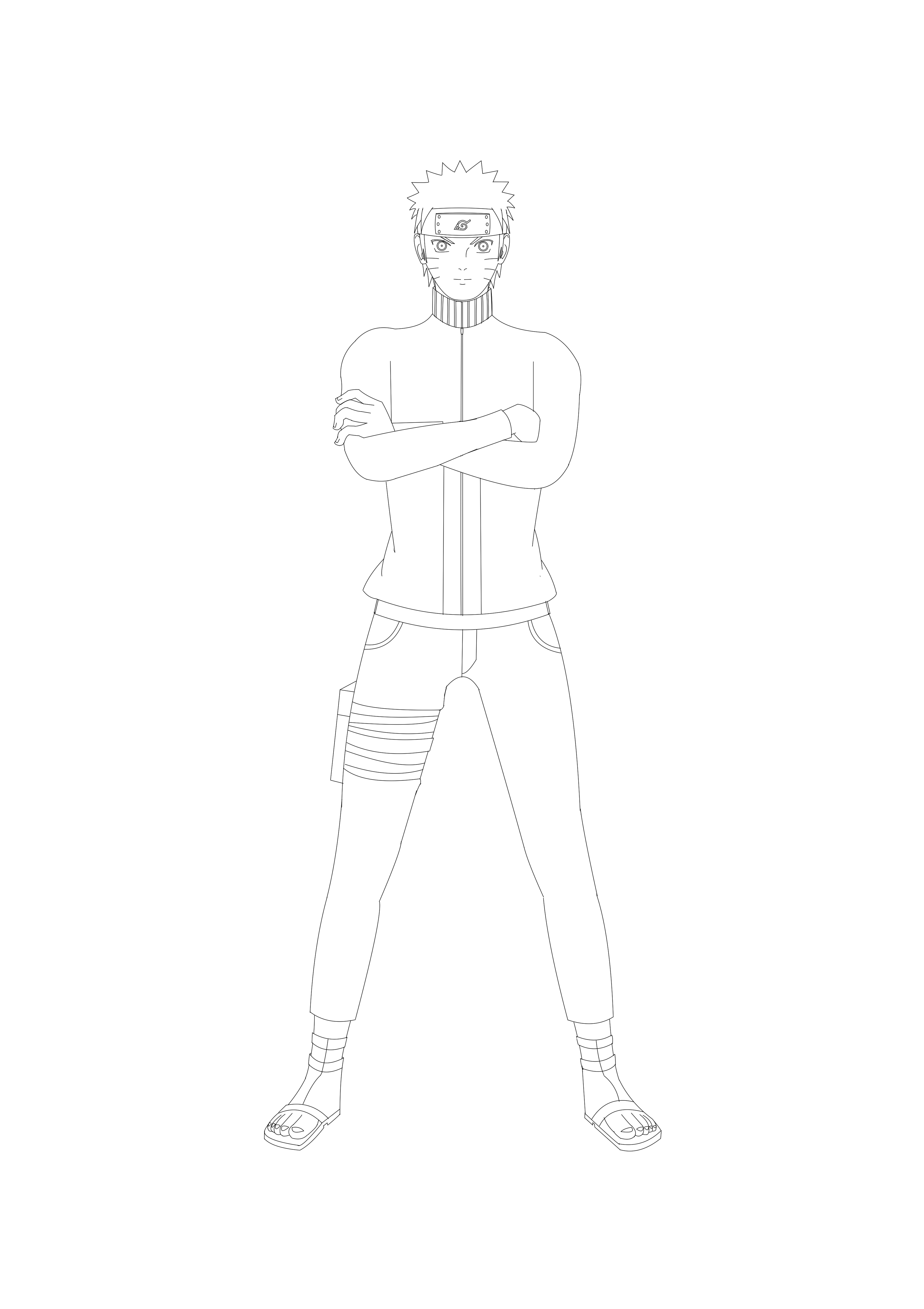 full body naruto drawing - Clip Art Library