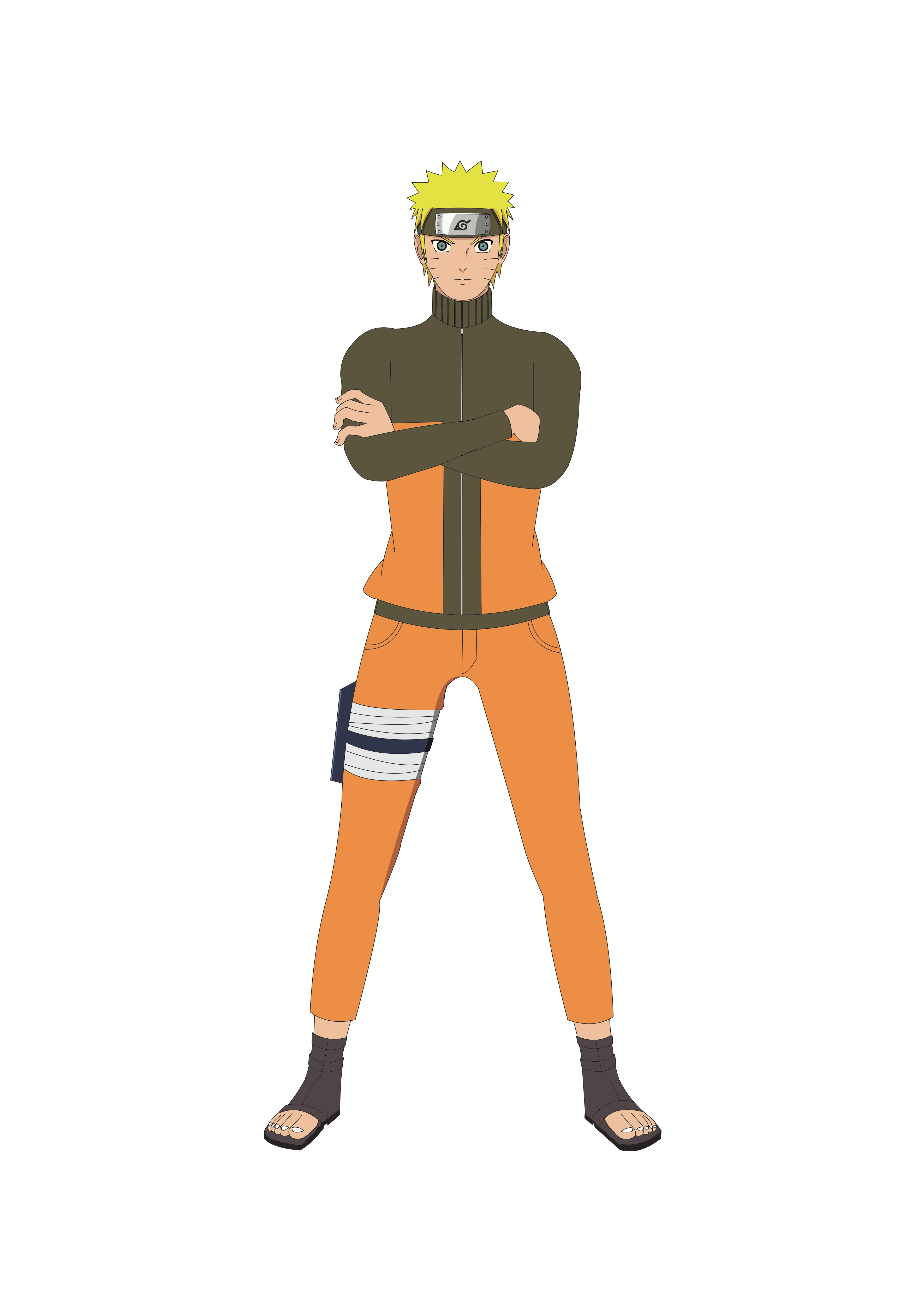 R E N E G A E D Z — [id: a full-body drawing of Naruto Uzumaki from