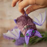 OOAK art toy Purple Bat doll fantasy handmade