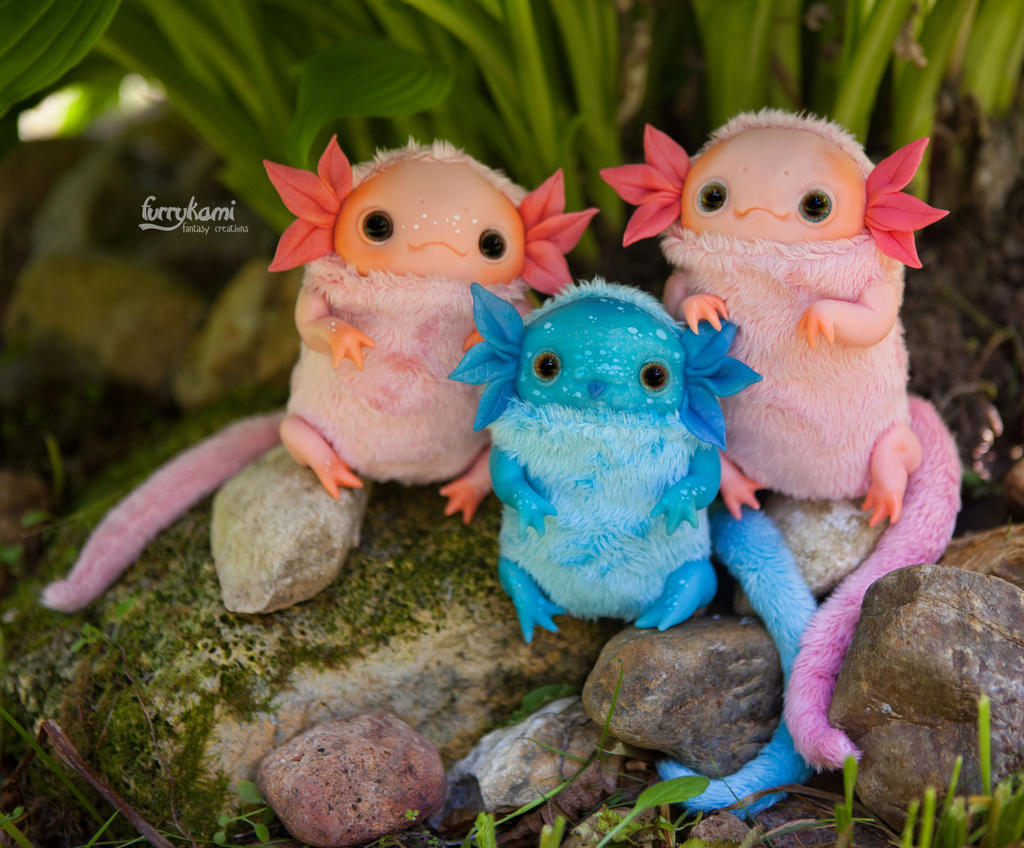 Axolotl Figurine by RamalamaCreatures on DeviantArt