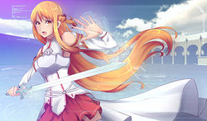 SAO Asuna fanart+Wallpaper+Speed painting