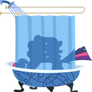 Twilight Sparkle and Pinkie Pie take a shower