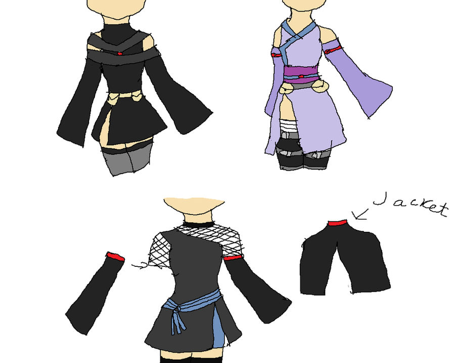 Ninja Robe Designs ninja clothes designs by tigergirl44 on DeviantArt