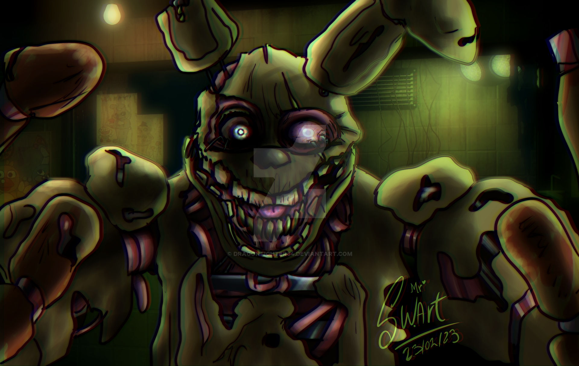 He always comes back - Springtrap by DragonFighter64 on DeviantArt
