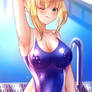 FGO] Saber at the pool