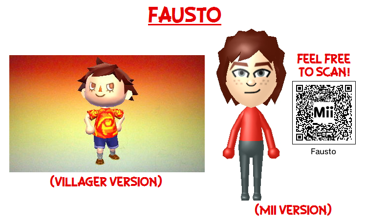 Animal Crossing/Mii OC | Fausto by StarRion20 on DeviantArt Animal Crossing/Mii OC | Fausto by StarRion20 on DeviantArt