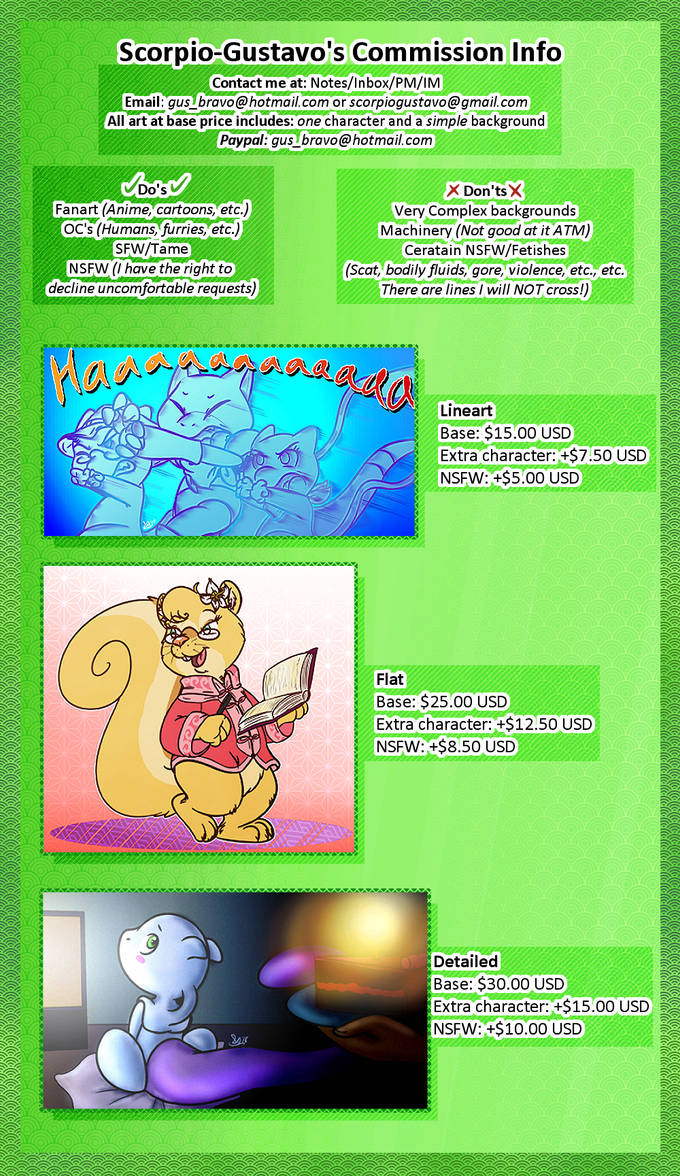 Scorpio Gustavo's Art Commission Info 2019 by Scorpio-Gustavo
