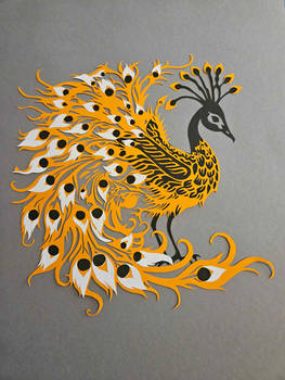 Paper Cut Peacock