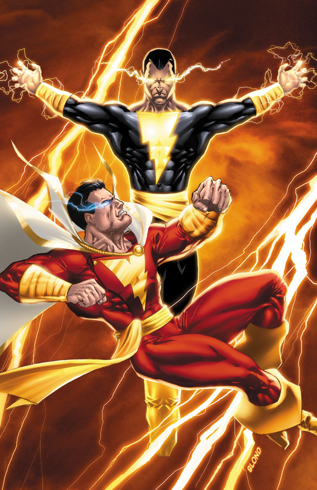 Captain Marvel Vs Black Adam By Blondthecolorist On Deviantart