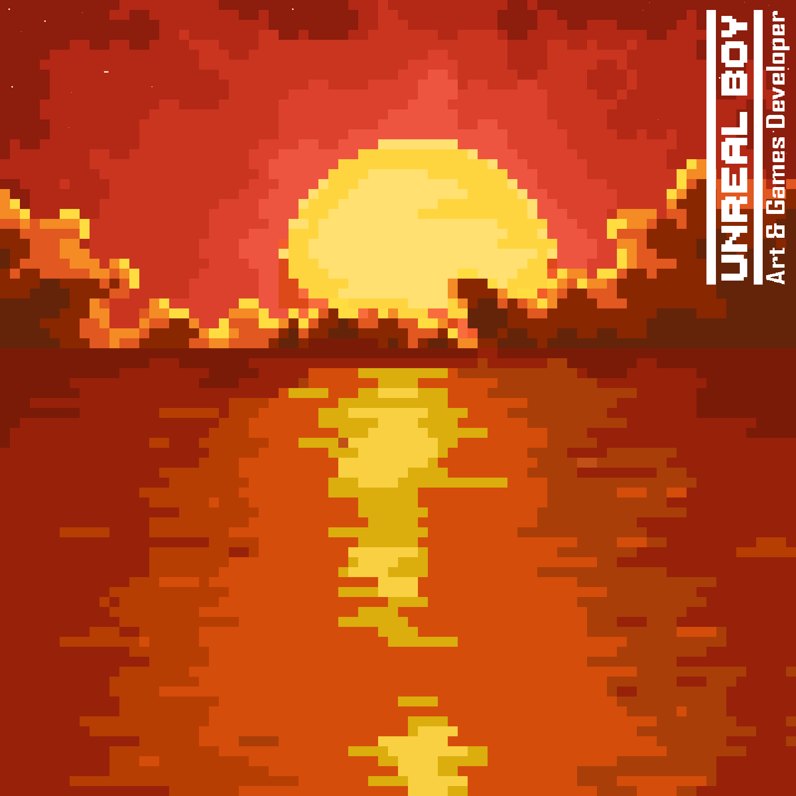 Sunset Pixel Art Illustration by UnrealBoyDev on DeviantArt