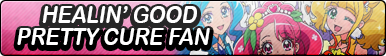 Healin' Good Pretty Cure Fan Button