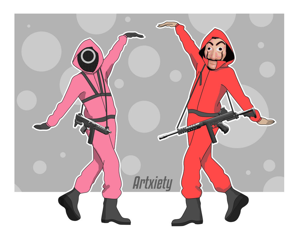 Squid Game x Money Heist by artxiety69 on DeviantArt