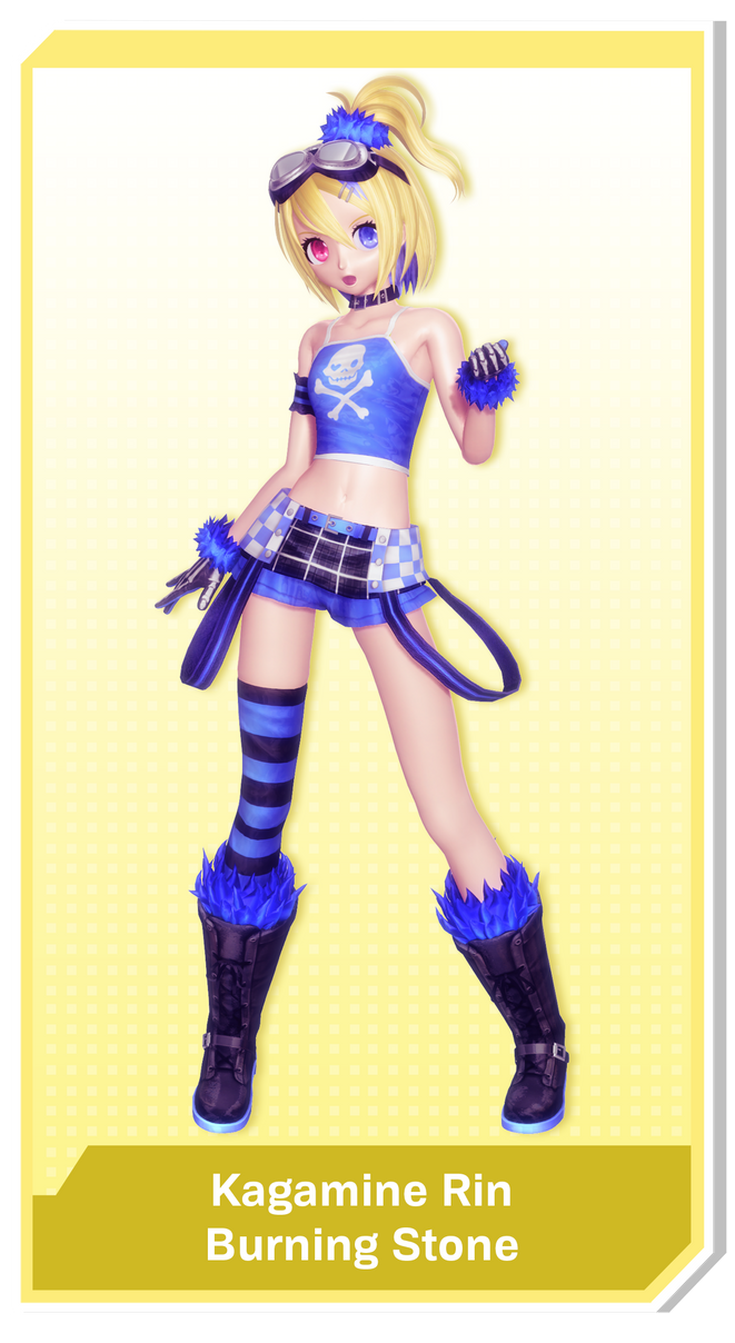 Kagamine Rin Rocks .:PDAFT Kagamine Rin - Burning Stone:. by MusicRevU on DeviantArt