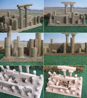 Scratch built greek temple ruin