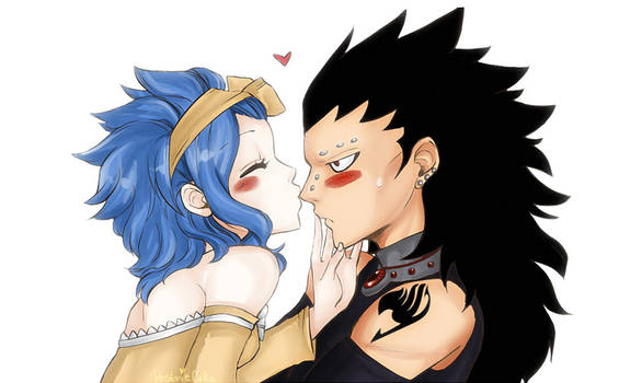 Gajeel x Levy Nose Smooch