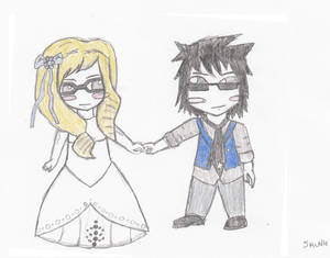 Commission : Chibi wedded couple.