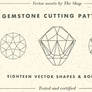 Gemstone cutting pattern vector elements
