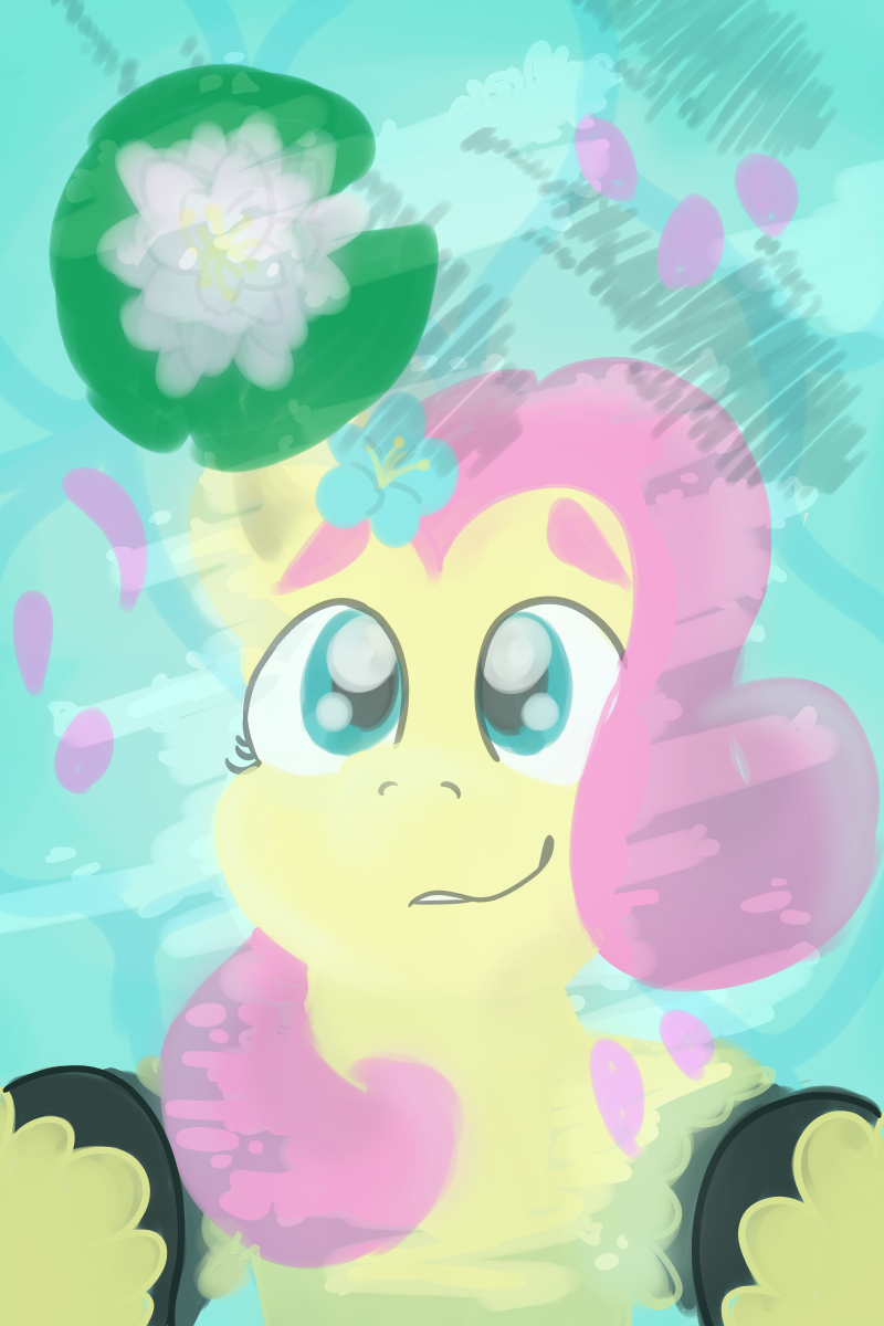 Fluttershy looking at her reflection