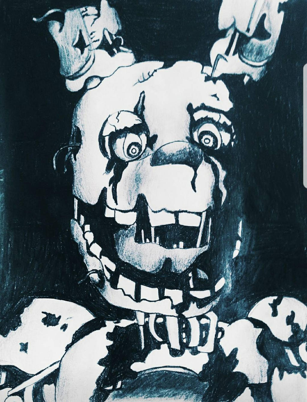 Springtrap Drawing Pencil Springtrap Pencil Sketch by WisteriaWolf6715 on DeviantArt