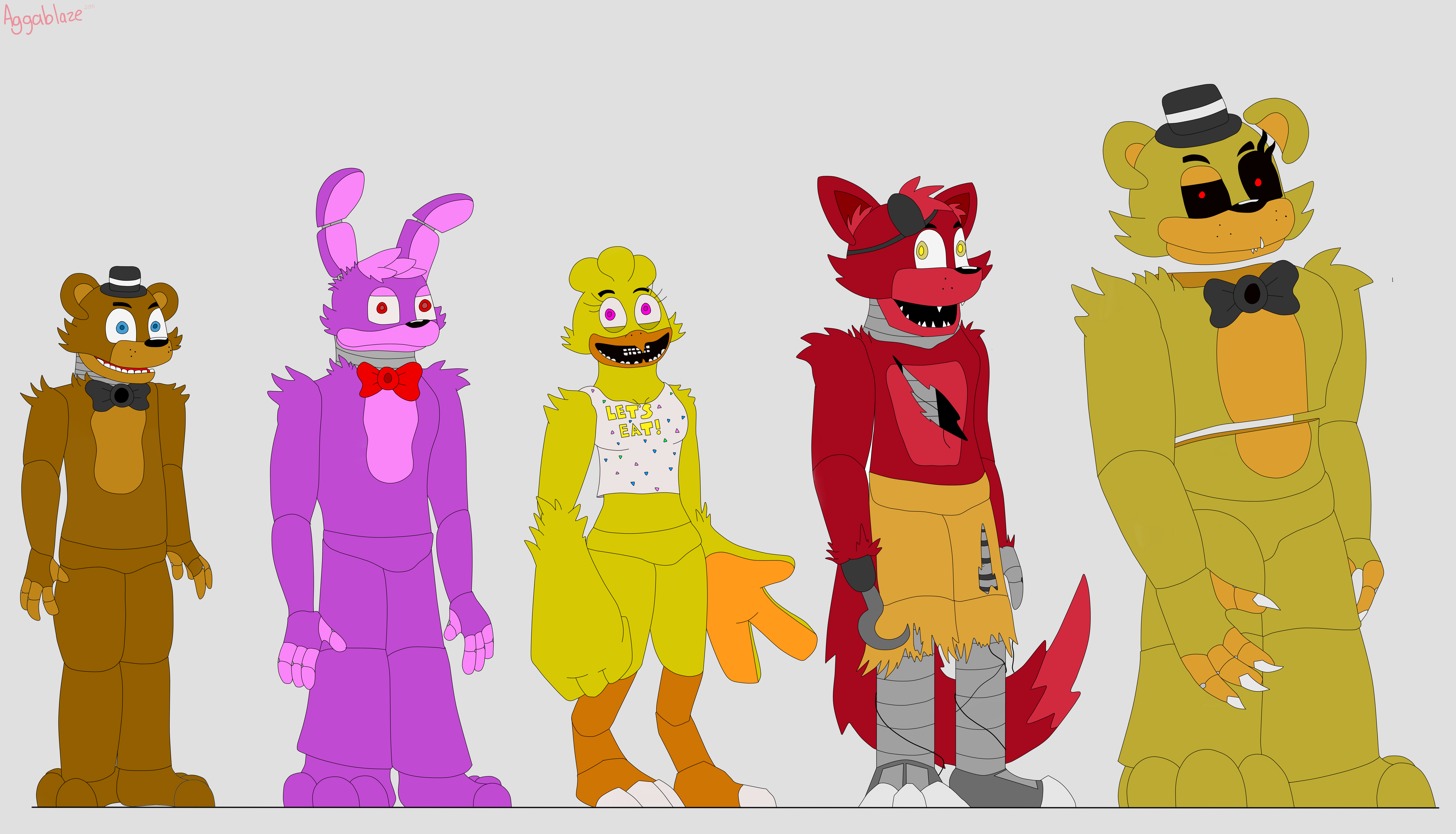 FNAF Height Chart (Phantoms Not Included) by FNASMia521 on DeviantArt