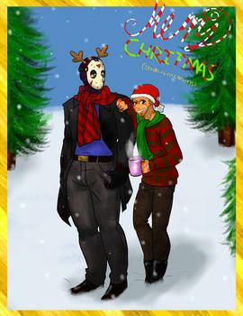 Freddy and Jason Xmas card 2015