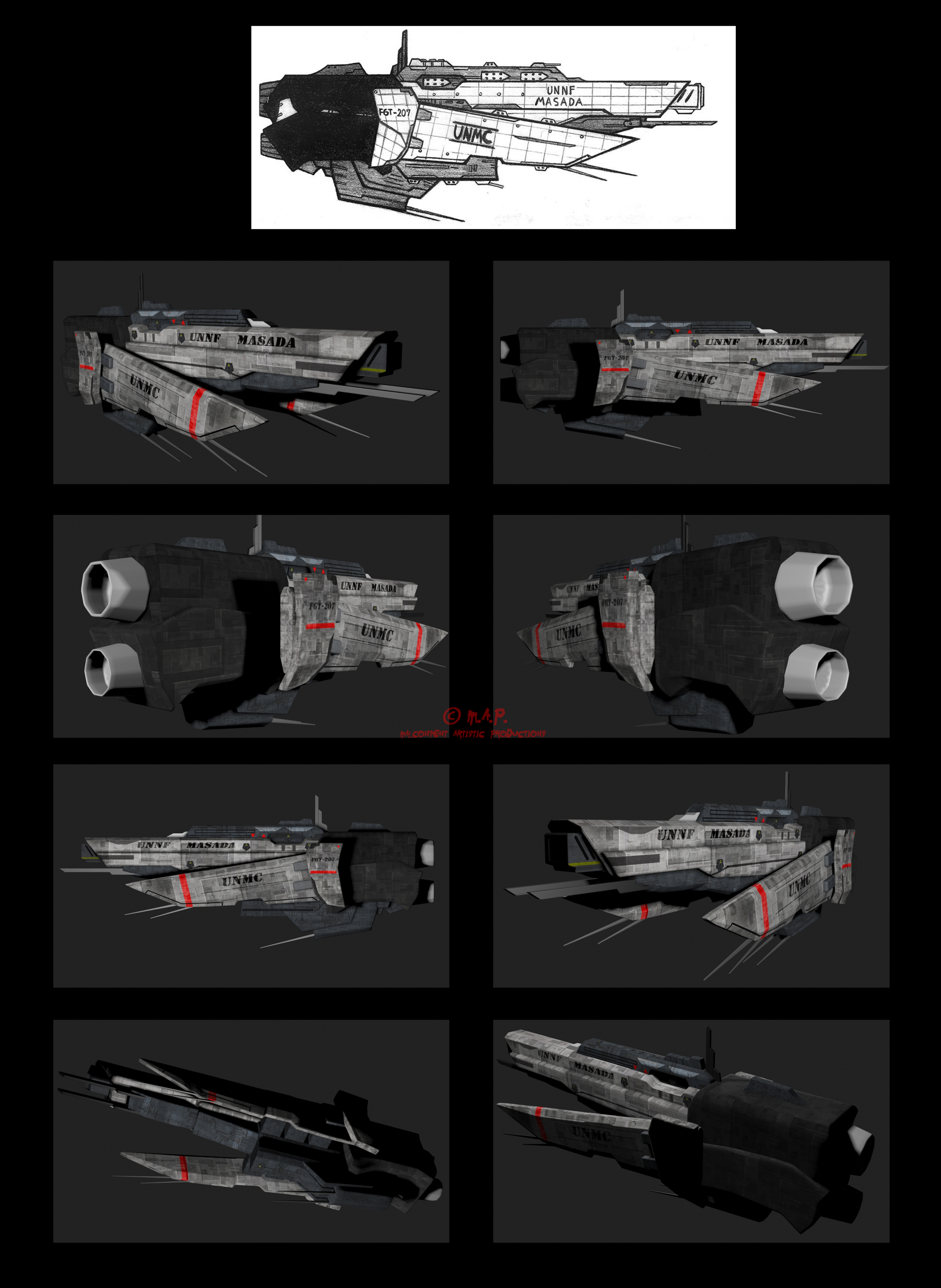 Contention: UNMC Masada-class frigate textured WIP