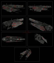Contention: UES Masada- class frigate textured WIP