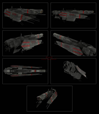 Contention: UES Masada- class frigate textured WIP