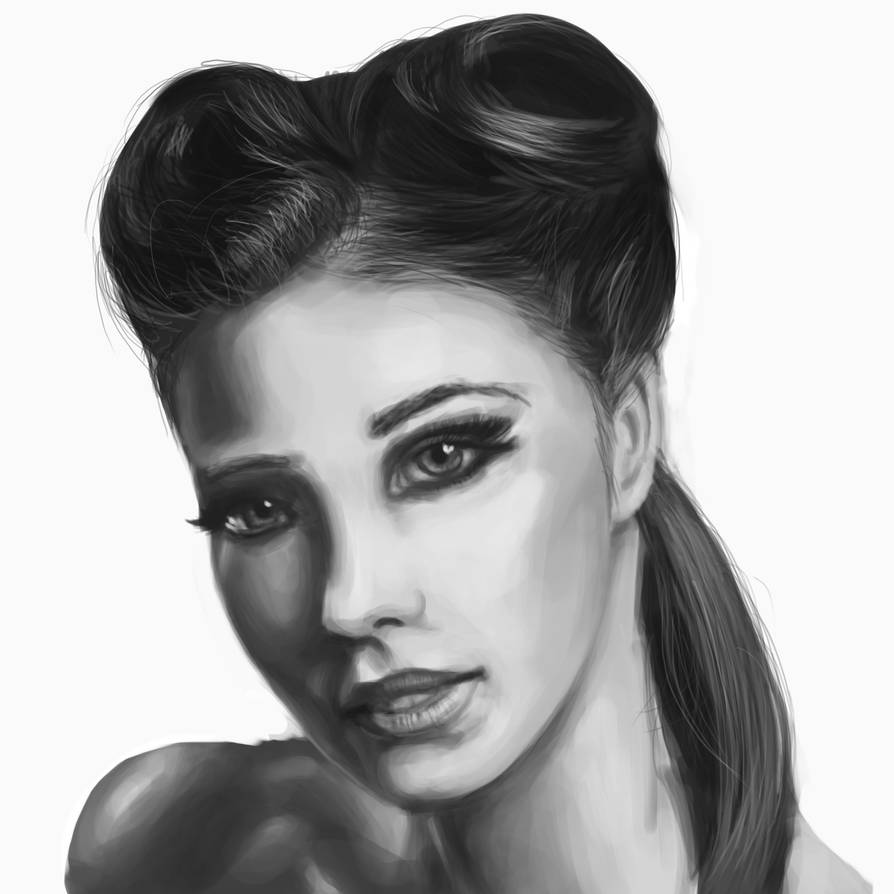 Random Portrait Reference Random portrait Value Study from photo reference by Learningasidraw on ...
