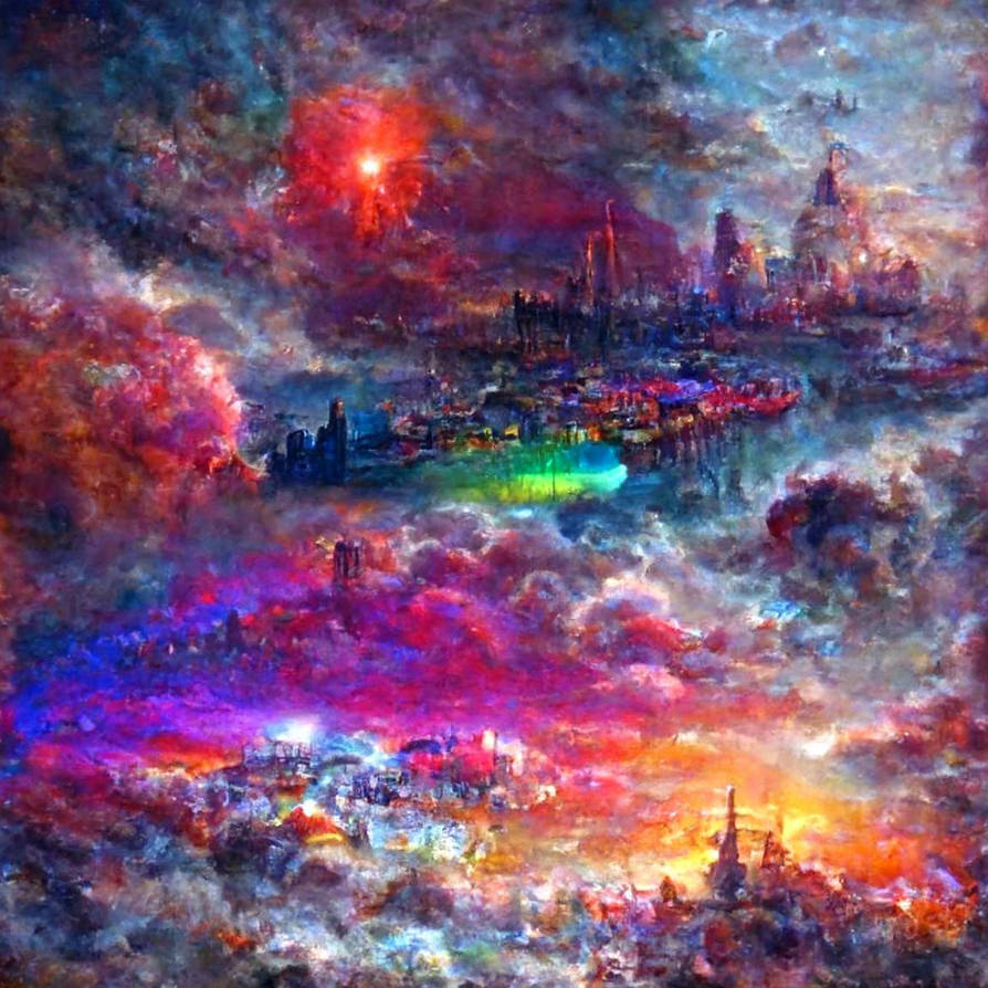 Vibrant City In The Sky By Surrealismgen On DeviantArt vibrant-city-in-the-sky-by-surrealismgen-on-deviantart