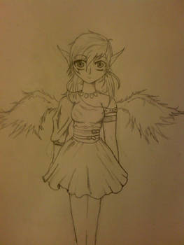 anime girl with wings