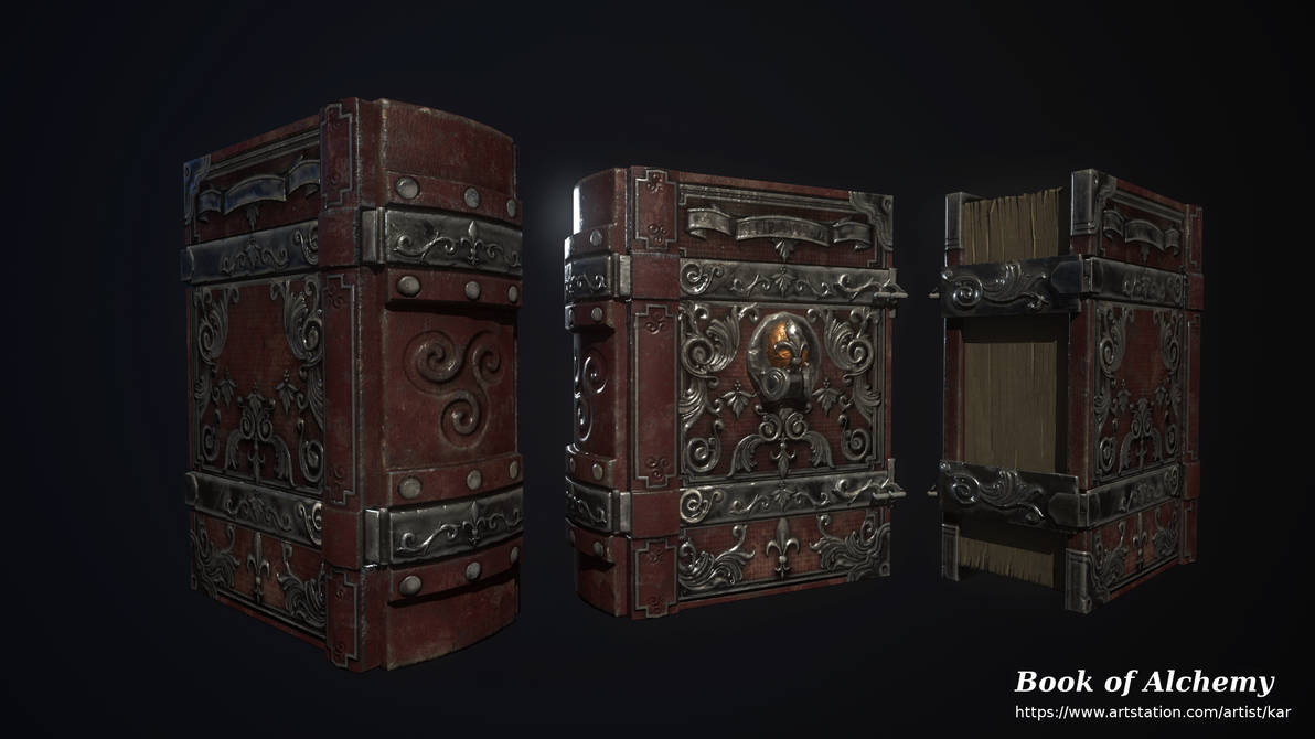 The Book of Alchemy - 3D game model by FuriKar