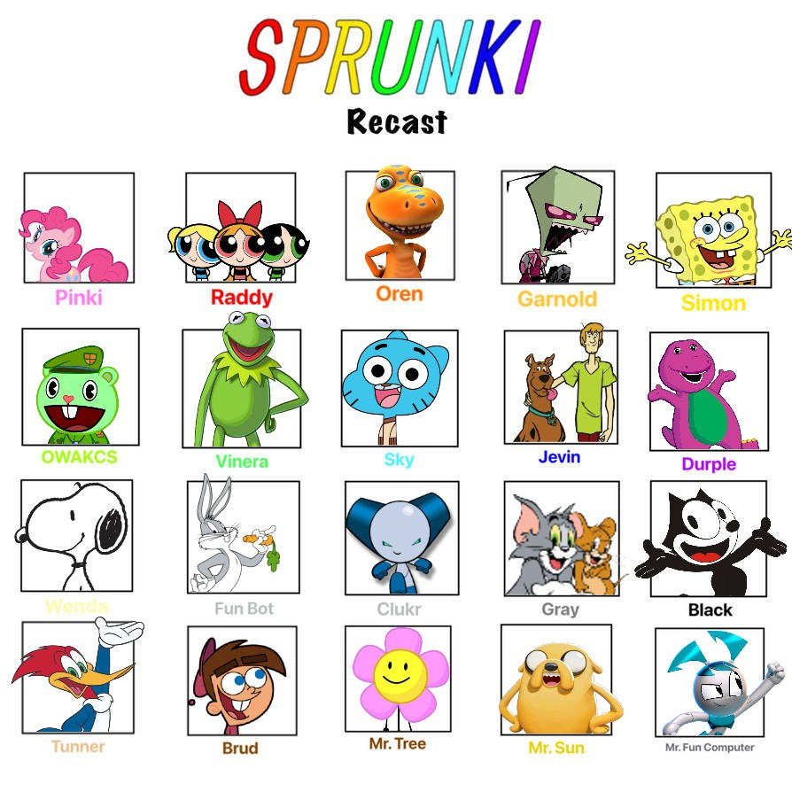 sprunki cartoon Recast. by cattron on DeviantArt