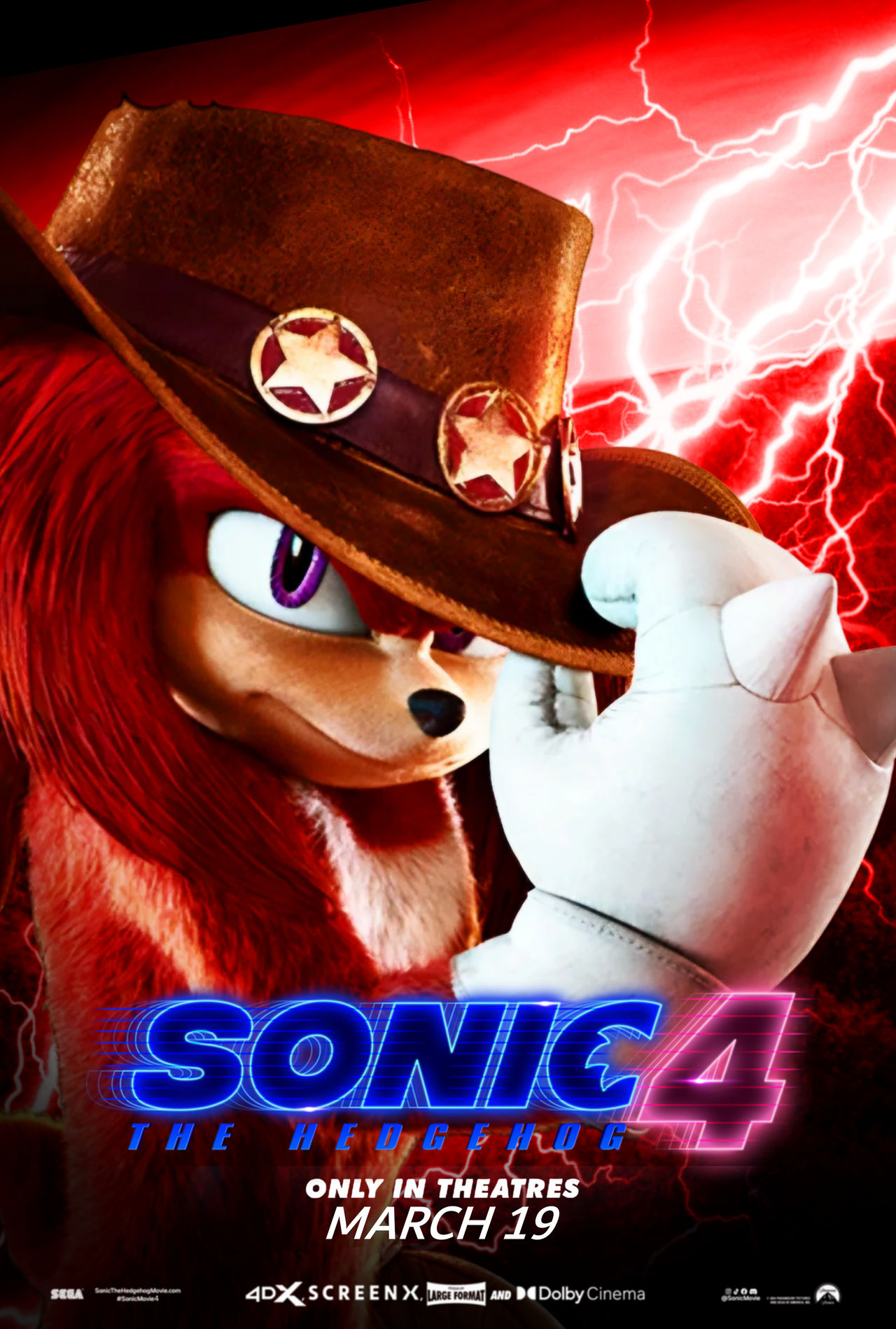 Four Knuckles Sonic 4 movie Knuckles Character Poster by AndrewTrotter on DeviantArt