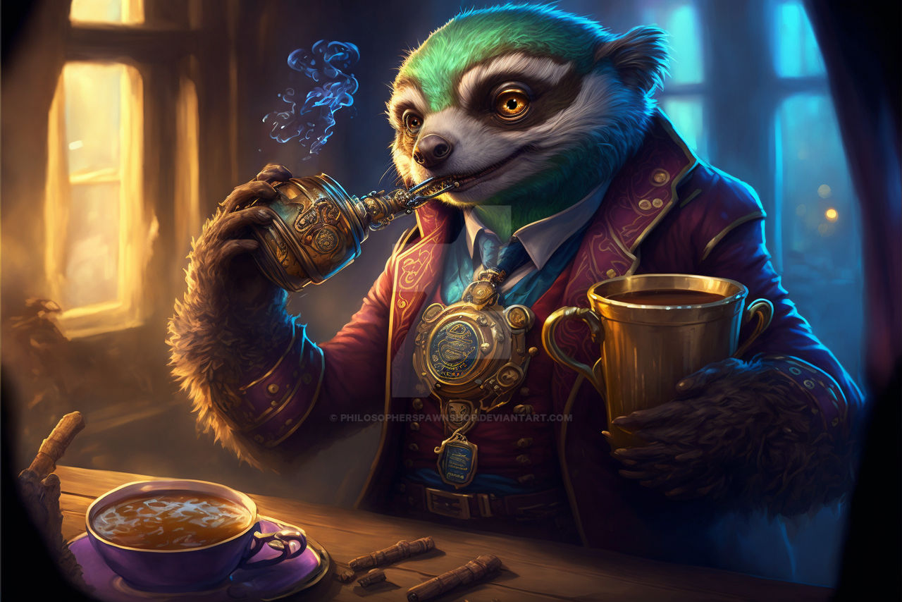 Caffeinated sloth by PhilosophersPawnshop on DeviantArt