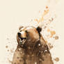 Happy brown bear