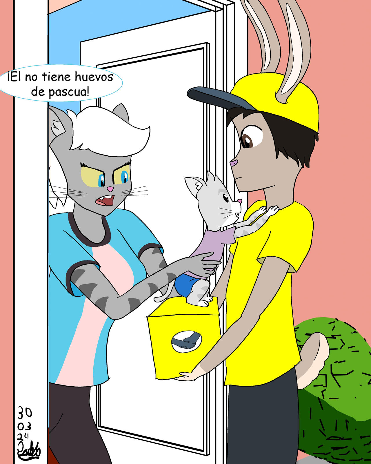 The Easter delivery rabbit by PB9Art on DeviantArt