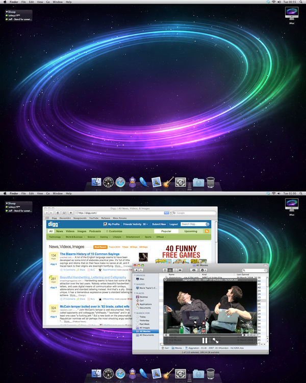 Spacious desktop