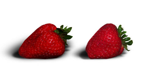 Isolated Strawberries