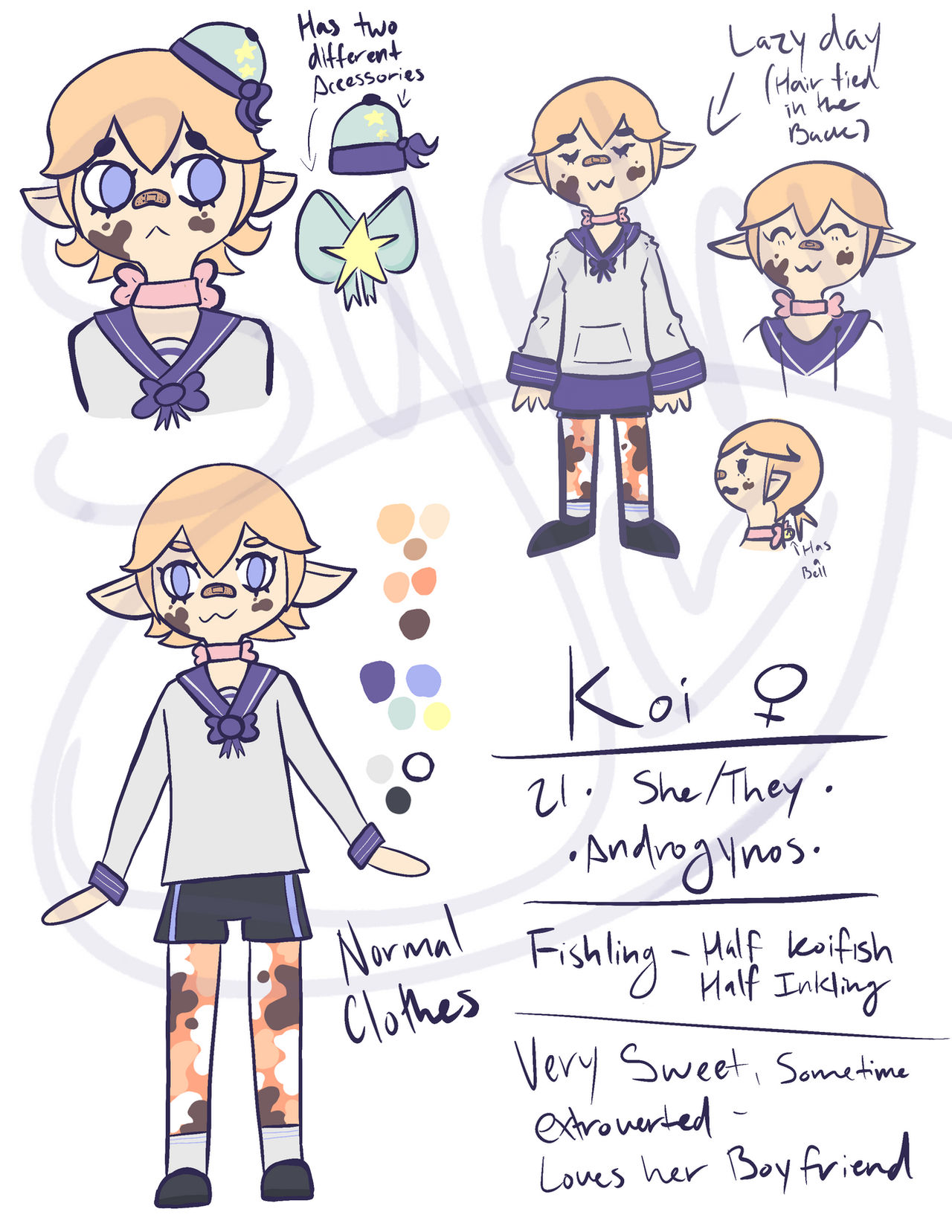 Splatoon Fishling Splatoon OC - Koi fishling Reference Sheet by BloodySylphy on DeviantArt