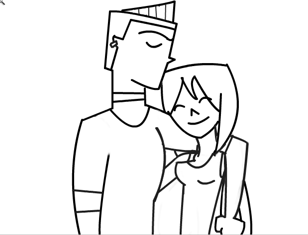 Duncan and Courtney Line art