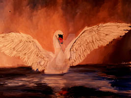 Swan Lake-gouache