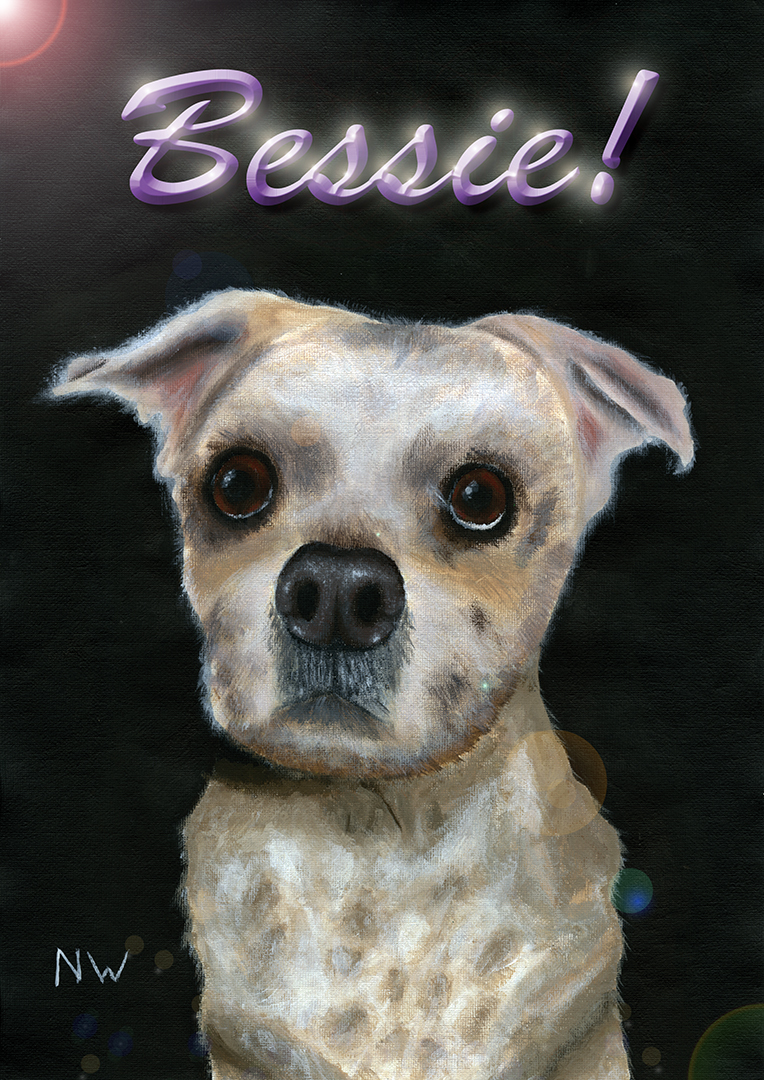 Poster made from my Memorial painting of Bessie.