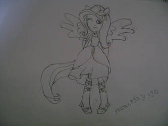 Fluttershy Hybrid form - (No colors)