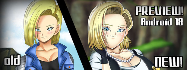 Android Version 18 PREVIEW - OLD VS NEW Android 18 by BlueGraves7 on DeviantArt